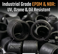 Entretoises creuses durables en caoutchouc EPDM sur mesure pour câblage, pour machines industrielles et usage automobile, certifiées ROHS, découpe OEM