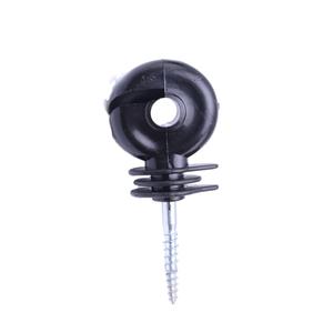 Isolatore ad anello in plastica nero per recinzione elettrica da fattoria con vite per recinzione elettrica - Product Image 2