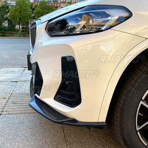 สำหรับ BMW X3 G01 X4 G02 Ix3 G08 M Pack 2021+ สปอยเลอร์กันชนหน้าแบบ Splitter Lip Diffuser สีดำเงา ลายคาร์บอนไฟเบอร์ วัสดุ ABS - Product Image 4