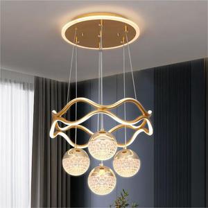 Anello cerchio Led <span class=keywords><strong>luce</strong></span> ciondolo alla moda e bella sala da pranzo a LED <span class=keywords><strong>luce</strong></span> del ciondolo camera da letto d'oro negozio acrilico lampadario a Led - Product Image 1
