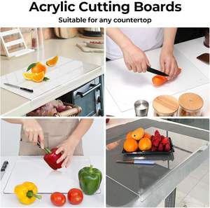 Haute qualité Transparent écologique acrylique planche à découper bloc à découper taille personnalisable Rectangle forme cuisine utilisation - Product Image 5