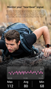 Montre connectée avec écran TFT, boîtier en alliage, surveillance de la santé, GPS, étanche IPX8, appels Bluetooth, notifications, suivi d'activité pour hommes et femmes - Product Image 3