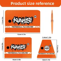 KUNAISI Raclette magnétique pour pare-brise de voiture, en gel de silice orange auto-réparant, pour PPF, outils de pose et de décapage de film de protection automobile