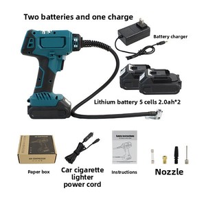 Pompe à air à batterie au lithium double usage CAMPEGGI OGMG11045 pour voitures, ballons de <span class=keywords><strong>basket</strong></span>, pneus, avec affichage numérique et personnalisation de la lumière - Product Image 1