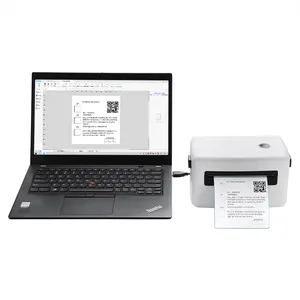 Impresora térmica de etiquetas Hoin, dispositivo de impresión de 4 pulgadas, con código de barras, 4x6, envío exprés