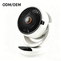 Ventilador de Circulación con Difusor de Aroma, Carga USB Inalámbrica, Oscilación Automática Silenciosa, Luz Nocturna de 3 Colores, Plástico, para Dormitorio u Oficina