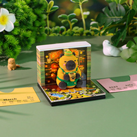 Bloc-notes 3D Capybara Coffee Shop, calendrier, bloc-notes en papier découpé, décoration de bureau, papeterie animale mignonne, cadeau d'anniversaire de luxe pour enfants
