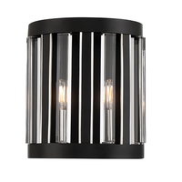 Lampu Dinding Modern Art Deco 2 Cahaya dengan Bilah Akrilik, Dapat Diredupkan, untuk Villa, Kamar Tidur, Hotel, Kamar Mandi, Lampu Samping Tempat Tidur