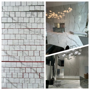 Goldtop Italy calacatta Trắng phiến đá cẩm thạch gạch thiết kế hiện đại 3D sơ đồ <span class=keywords><strong>OEM</strong></span>/ODM gạch đá cẩm thạch sang trọng cho Australia Aura dự án - Product Image 6