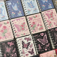 Cuaderno de Papel con Espiral para Escritura en Inglés B5 con Dibujos Animados, 60 Hojas, Cuaderno de Vocabulario de Cuatro Líneas Engrosado para Estudiantes