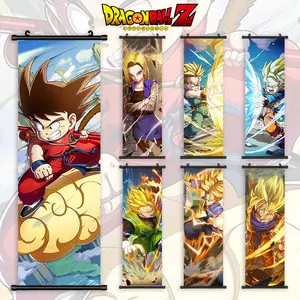 Póster de exposición de arte de desplazamiento de pared de Anime, superventas, cuadro de pared, decoración para sala de estar y dormitorio, pintura de dragón Goku