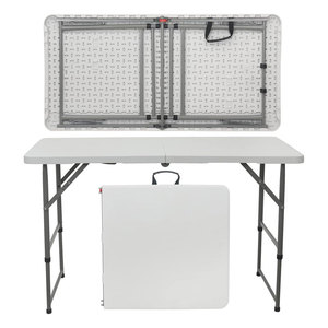 Groothandel 3-traps verstelbare hoogte plastic opklaptafel rechthoekig buiten draagbaar camping picknick opklaptafel - Product Image 2