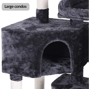 <span class=keywords><strong>Arbre</strong></span> à <span class=keywords><strong>chat</strong></span> à plusieurs niveaux Condo avec griffoirs en sisal Perchoirs Maisons <span class=keywords><strong>Hamac</strong></span> et paniers Meubles de tour pour chats - Product Image 6