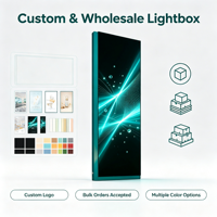 Boîtes lumineuses publicitaires ultra-minces série Pro, écran rétroéclairé LED, profil fin de 22 mm pour la signalisation des vitrines de magasins de détail