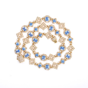 Hip Hop Fine Jewelry 11MM Gold Plated <b>Iced</b> Out Four Leaf Clover 5A Zircon Mens Cuban Link <b>Chain</b> Bracelet Bangles Necklace - Product Image 6