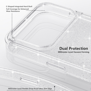 Coque de téléphone magnétique scintillante pour iPhone 17 18 Pro Max – Étui transparent magnétique fin en TPU protecteur - Product Image 3