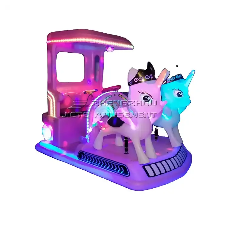 Trẻ em trò chơi trung tâm Unicorn điện trẻ em Bumper xe động vật Unicorn đi xe trên Bumper xe cho doanh số bán hàng