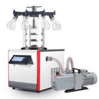 LGJ-10 Multi Manifold mesin pengering pembekuan vakum eksperimental jenis standar mesin pengering lyophilizer pembekuan