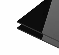 Plaque en acrylique noir pour découpe laser, format personnalisé, panneau PMMA opaque, plexiglas pour signalétique, gravure DIY, épaisseur 1/8 po (3 mm)