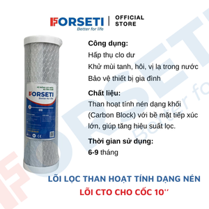 Cartucho de Filtro CTO para Ósmosis Inversa, Caja Corrugada, Aplicación Doméstica, Fácil Instalación, Bloque de Carbón, 1.0 micras - Product Image 3