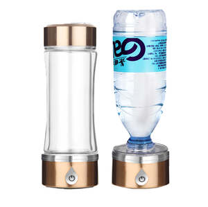 Bouteille d'eau alcaline ionisée à l'hydrogène YenvQee 3 Minute SOF 420 ml SPE/PEM portable en verre et acier inoxydable - Product Image 3