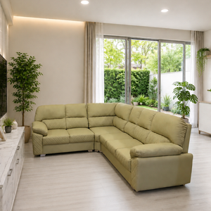 Sofá Esquinero Moderno Sudut Boston en Forma de L para Sala de Estar, Mueble de Sofá Personalizado con Tela Premium para Sala de Estar - Product Image 1