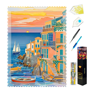 Kit <span class=keywords><strong>de</strong></span> <span class=keywords><strong>Pintura</strong></span> <span class=keywords><strong>de</strong></span> Diamantes 5D con Diseño <span class=keywords><strong>de</strong></span> Paisaje y Casas <span class=keywords><strong>de</strong></span> Colores, con Diamantes <span class=keywords><strong>de</strong></span> Polvo <span class=keywords><strong>de</strong></span> Hadas y Lienzo <span class=keywords><strong>de</strong></span> Terciopelo Premium, para <span class=keywords><strong>Adultos</strong></span> - Product Image 2