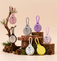 Pot en aluminium de 15 ml pour baume à lèvres avec porte-clés en silicone, haute barrière anti-fuite, pot d'échantillon métallique recyclable, étiquette autocollante personnalisée