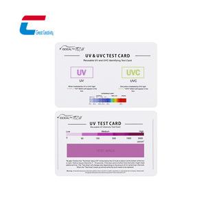 Tarjeta de prueba de sensor UV que cambia de color de plástico de verano caliente impresión personalizada tarjeta indicadora de intensidad de rayos UV - Product Image 3