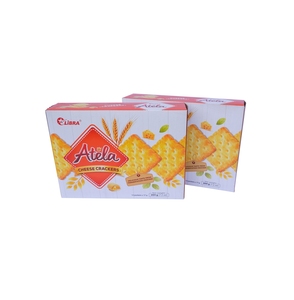 LIBRA Atela Cheese Crackers Organic Premium Baked Snack Crispy Texture Cheese Taste Sweet and Salty Box 204g - Product Image 1