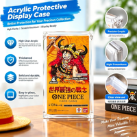 Boîte de présentation magnétique en acrylique transparente, écologique et anti-UV pour collection de cartes One Piece TCG OP17 Booster Box