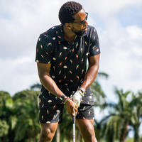 Herren Polo-Shirts Luxus Designer Herren Papageien-Print Polo-Shirt Kurzarm Schwarz Golf Tennis Lässig Atmungsaktiv Golf-Polo