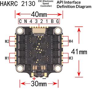 ESC sin escobillas 4 en 1 de 8 bits 55A 6S y condensador de 35V para piezas DIY de modelos de carreras FPV de 5 pulgadas - Product Image 4