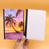 Couverture de portefeuille de passeport de voyage de luxe personnalisée Sublimation imprimée porte-passeport de créateur en cuir vierge avec style à la mode