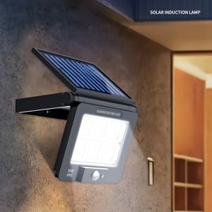 Luz de jardín solar para exteriores con control remoto inalámbrico, lámpara activada por movimiento, linterna de detección PIR, lámpara de pasillo, resistente al agua - Product Image 5