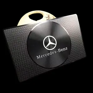 Factory Supplying Black Silver Mirror Finish Metal Business Card Case Large