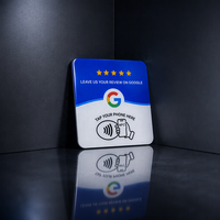 Tag NFC213 Akrilik Transparan untuk Desktop, Kompatibel dengan Pembaca 13.56MHz, untuk Pengumpulan Ulasan Google