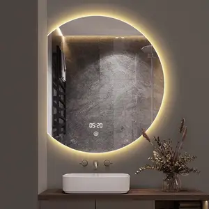 Nouveau style berline miroir avec tv hôtel personnalisé wifi miroir smart android miroir salle de bain led