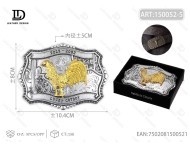 Fibbia per Cintura Irregolare in Argento Opaco Nero, Grande, 5.0cm - Product Image 3