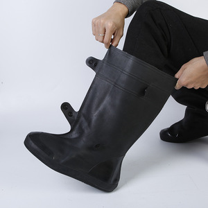 Bottes de <span class=keywords><strong>moto</strong></span> imperméables en PVC légères et tendance pour hommes - Chaussures de <span class=keywords><strong>pluie</strong></span> d'extérieur imperméables - Product Image 4