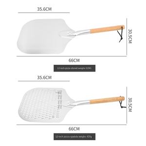 <span class=keywords><strong>Pala</strong></span> <span class=keywords><strong>para</strong></span> Pizza Desechable <span class=keywords><strong>de</strong></span> Acero Inoxidable <span class=keywords><strong>de</strong></span> 12 Pulgadas con Mango Desmontable <span class=keywords><strong>de</strong></span> <span class=keywords><strong>Madera</strong></span>, Logotipo Personalizado, <span class=keywords><strong>para</strong></span> Hornear Pasteles, Transferir <span class=keywords><strong>Pan</strong></span>, Uso en <span class=keywords><strong>Horno</strong></span> - Product Image 3