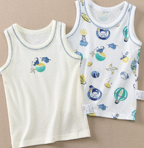 Lot <span class=keywords><strong>de</strong></span> 2 débardeurs pour garçons, imprimé ballon à air chaud <span class=keywords><strong>de</strong></span> dessin animé, sous-vêtement sans manches pour enfants, doux et respirant, gilet d'été pour tout-petits - Product Image 6