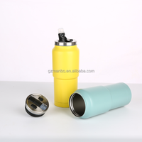 Stq — bouteille d'eau isotherme en acier inoxydable, avec capuchon anti-déversement, contenant isolé sous vide, à bout large, nouvelle collection