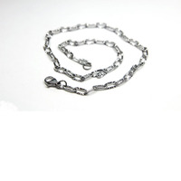 Chaîne plate en acier inoxydable gaufré motif croix, accessoires de bijouterie pour la fabrication de pendentifs DIY, vente en gros