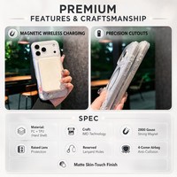 Funda Magnética Floral Esmerilada para iPhone 18 17 16 15 Pro Max 14 13 12 11, Sensación de Piel, Carcasa Semitransparente IMD, Imán Fuerte