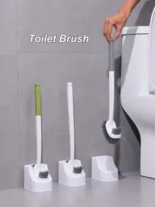 Zenidoo PP Dual Head Toilet <b>Brush</b> Base TPR Silicone Eco-Friendly Handheld <b>Cleaning</b> No Dead Corners Squat Toilet <b>Extended</b> Hard - Product Image 2