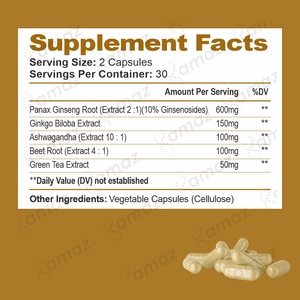 Toptan ODM/OEM kırmızı Panax Ginseng kapsüller bitkisel takviyesi çok ot karışımı (ashashandha Maca) - Product Image 3