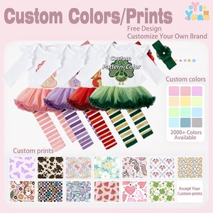 Conjunto <span class=keywords><strong>de</strong></span> 3 Piezas para Bebés Niñas con Aplique <span class=keywords><strong>de</strong></span> Pavo <span class=keywords><strong>de</strong></span> Acción <span class=keywords><strong>de</strong></span> Gracias, Vestido Tutú con Volantes y Mangas Largas, Leggings a Rayas, 1-6 Años - Product Image 2