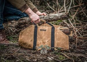 Échantillon gratuit d'accessoires pour poêle à bois : grand sac de transport pour bois de chauffage avec sac de transport pour bûches en toile cirée résistante - Product Image 6