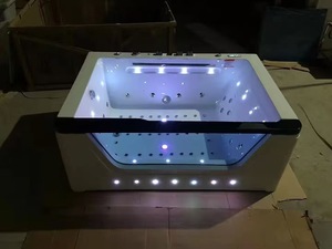 Acrylique confortable pour 2 personnes pour double <span class=keywords><strong>spa</strong></span> à remous avec égouttoir pour hôtel Baignoire fonctionnelle pour massage par trempage - Product Image 6